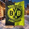 Borussia Dortmund Pattern Blanket for Home Decoration, Bed, Sofa, Car Travel, Camping, Suitable for All Seasons, Birthday Christmas Gift