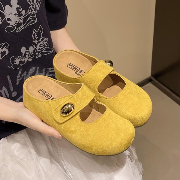 Fashion Shoes Slippers Casual Slipers Women Cover Toe Slides Increased Internal Luxury 2025 Retro Slippers Casual Shoes Increased Intern