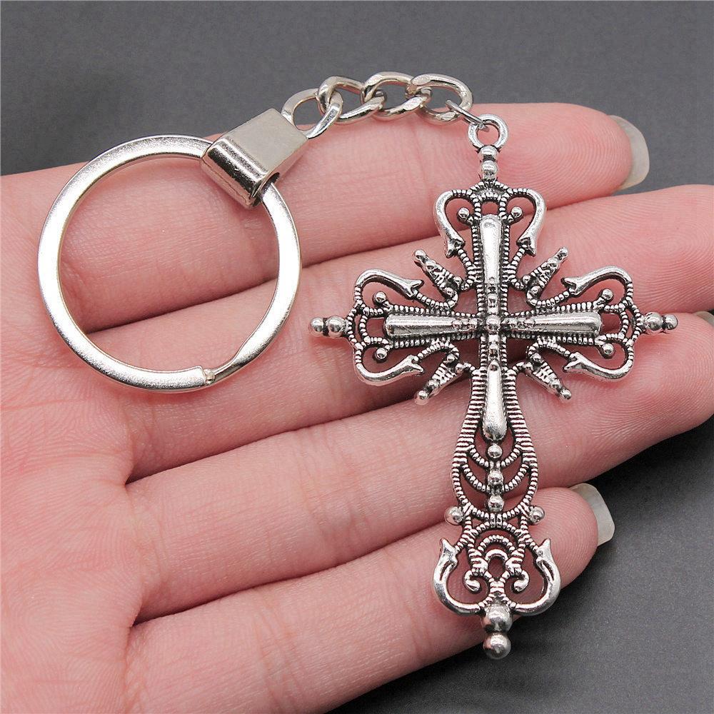 30mm Keychains Bat Cross Skull Vintage Jewelry Supplies QY006