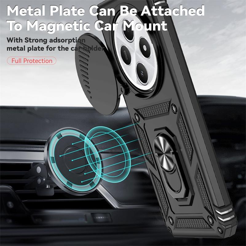 For Xiaomi Redmi 14C 4G Case Slide Lens Protect Shockproof Armor Phone Case For Xiaomi Redmi 14C 14 C Redmi14C Ring Holder Cover