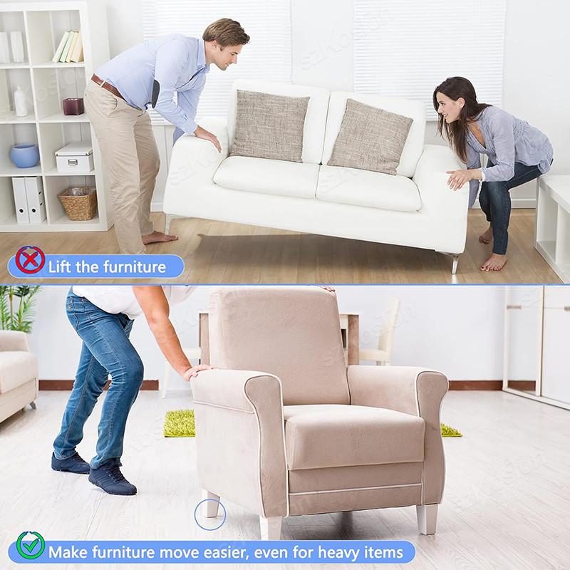 10Pcs Furniture Slider Pads Furniture Glides with Screws Sliding Block Table Chair Leg Mat Floor Protector for Carpet Hardwood