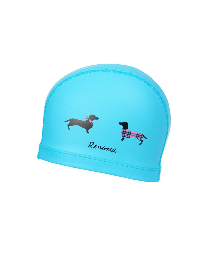 Lenomasuyeongbog Supplies Adult Checked Dog Pu Swim Cap Sky Blue Ro-Rc2E014-Sb