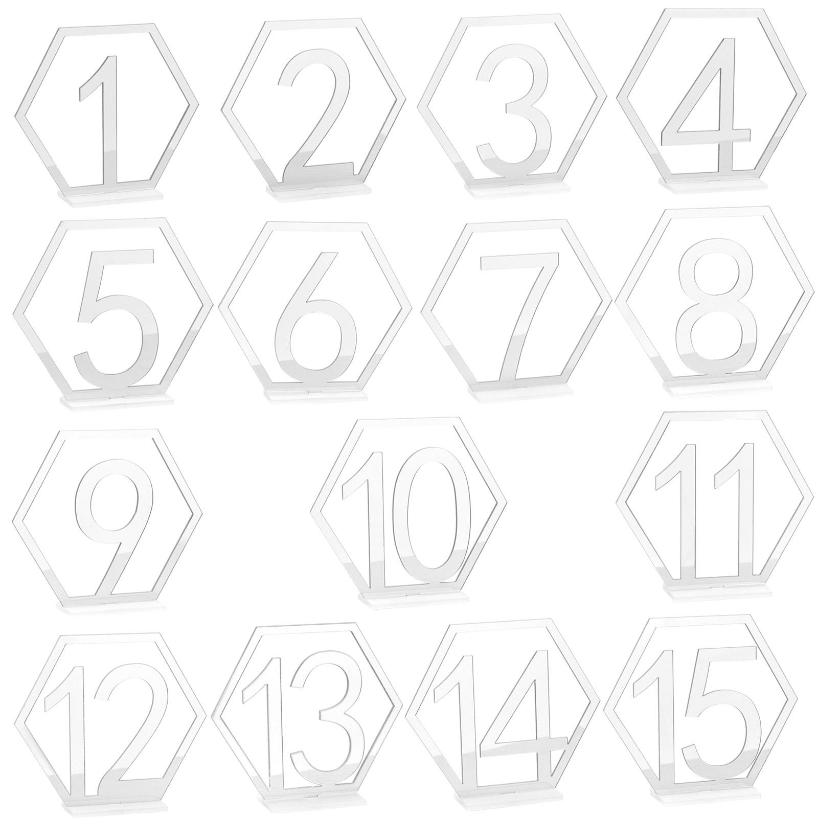 

Table Number Acrylic Mirror 1 To 15 Table Number For Weddings Dinner