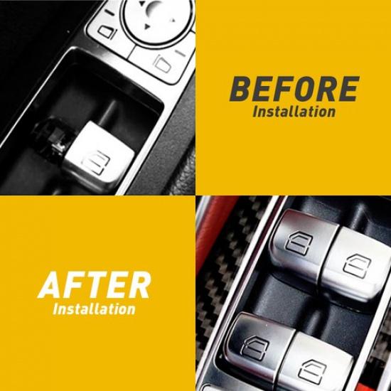 Window Switch Button Cover Caps For Mercedes W213 E-CLASS E180 E200 E220 AMG E43