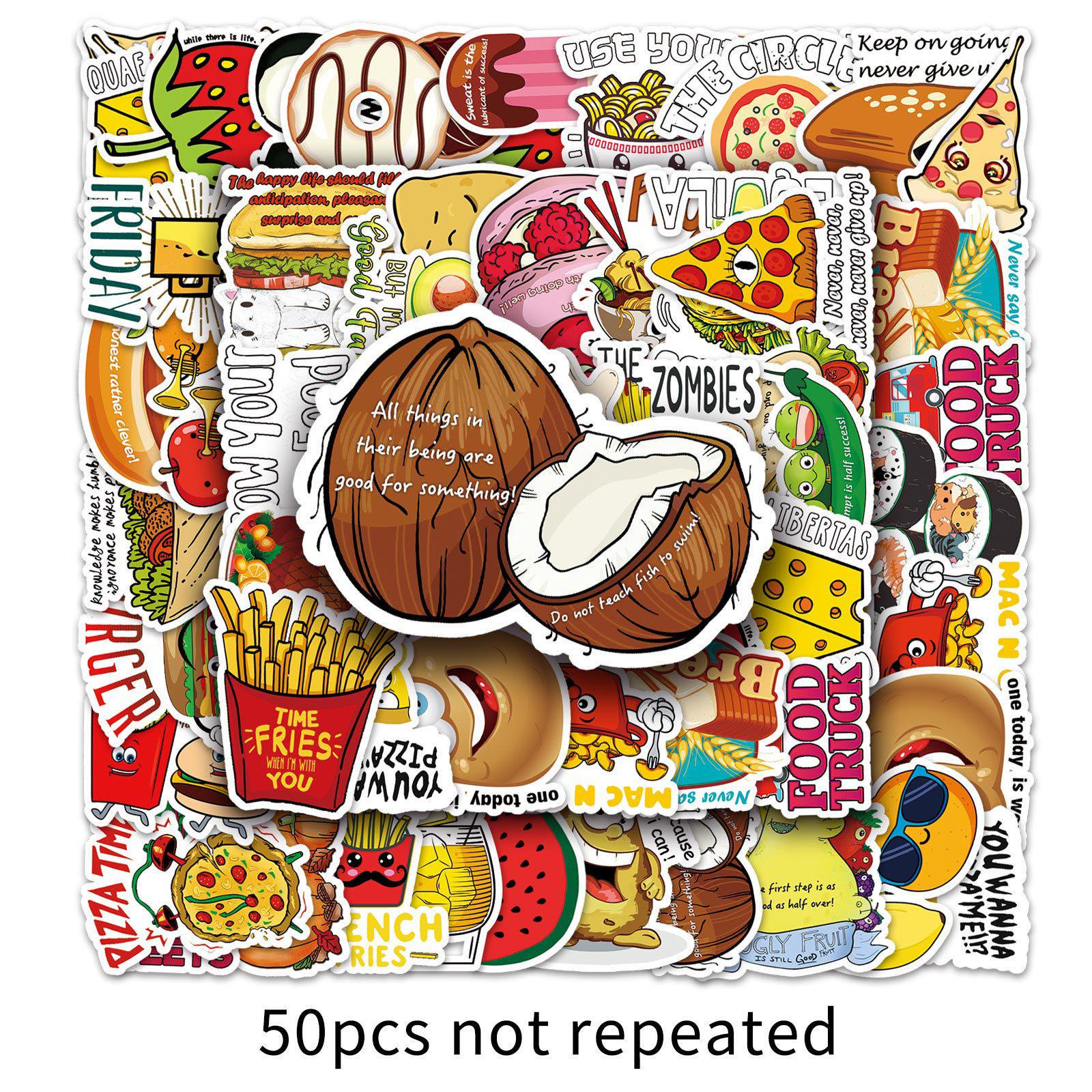 50 Cartoon Vine-Style Fresh Decoration Stickers for Laptops & Luggage
