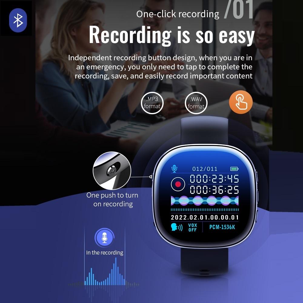 NOU Bluetooth 5.0 MP4 cu înregistrare cu o singură tastă Ieșire dictafon Înregistrare voce E-book Mp3 Music Player 8GB/16GB/32GB player video MP4