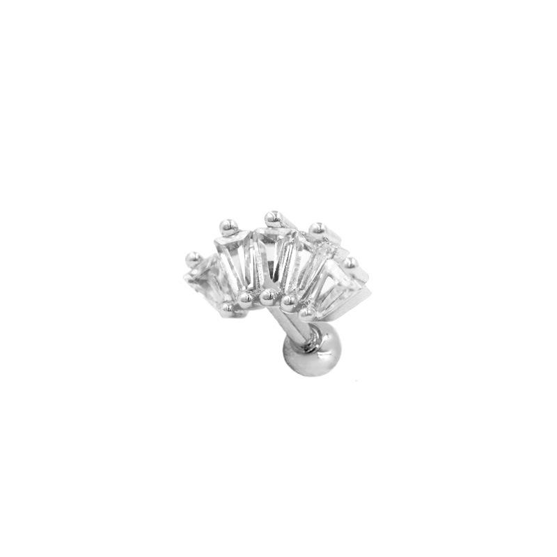 Gaibei 3D Fan-Shaped Lotus Ear Cartilage Stud Piercing Jewelry