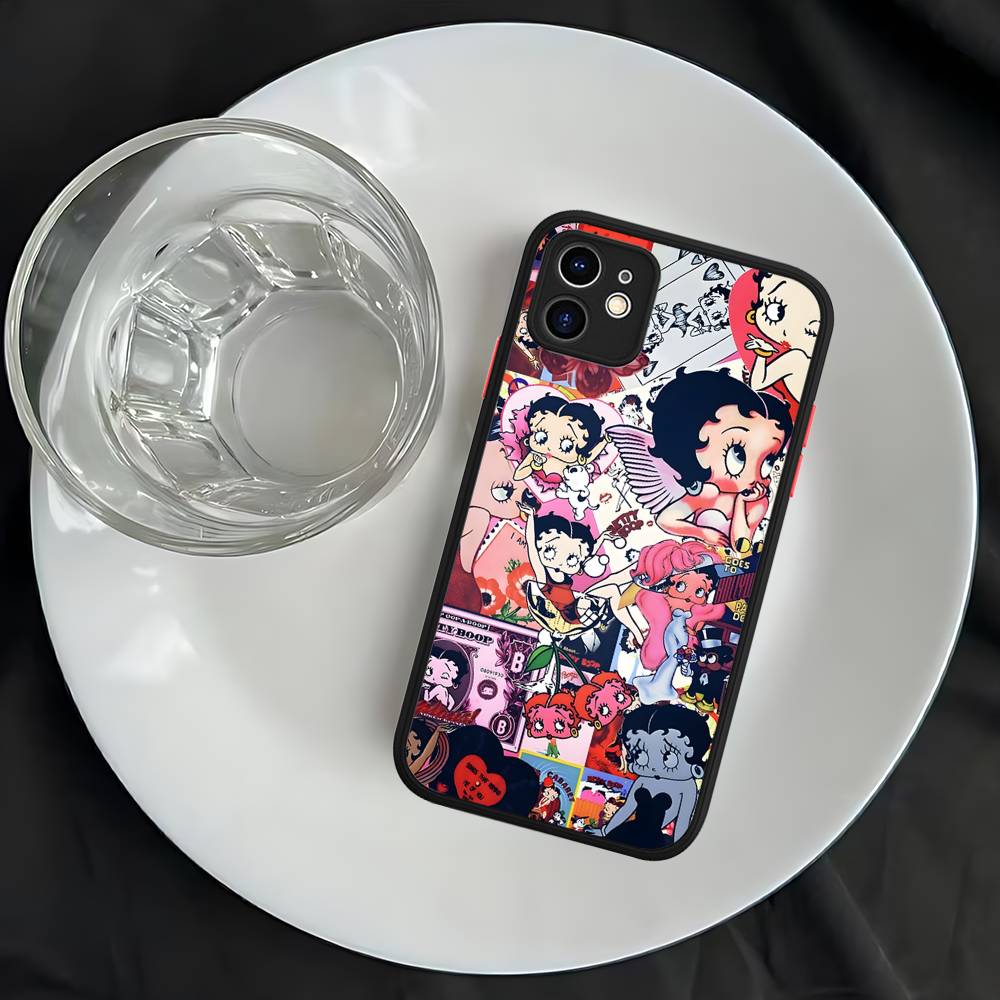 

B-Bettys Boops Phone Case For IPhone 16 15 14 Plus 15 13 12 11 Pro Max X XS MAX Matte Cover iphone 15