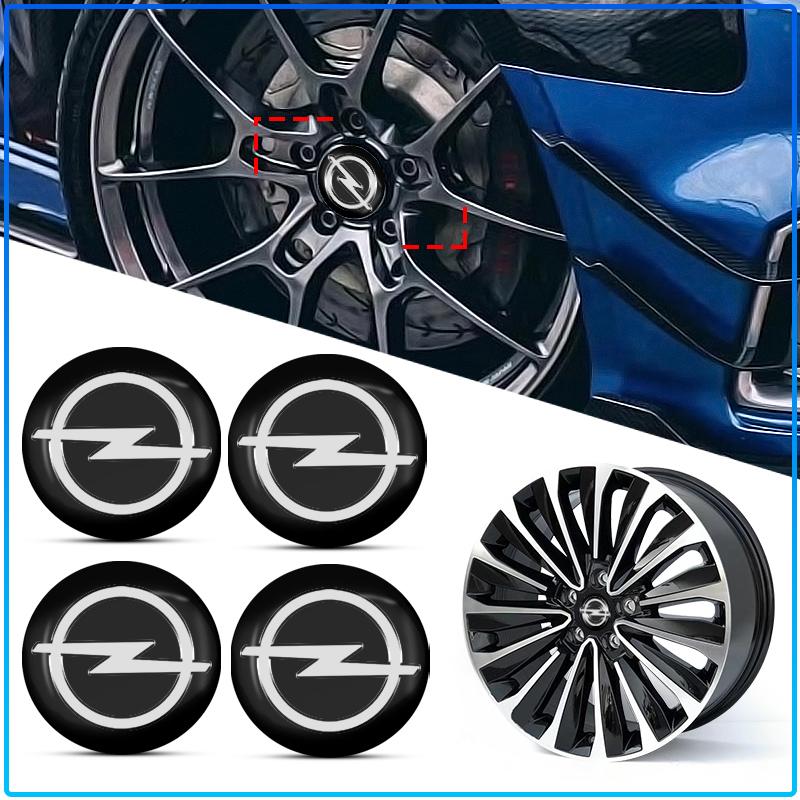 4CS 56mm 60mm Dekielki do felg samochodowych Nakładki na piasty Emblemat Naklejka 3D Do Opel crosa d astra h insignia astra j zafira b mokkaastra vivaro astra g