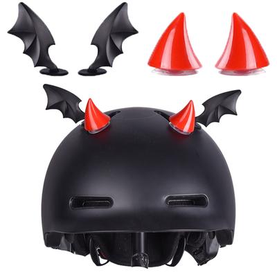 2Pcs Motocicleta Capacete Chifres Par Motocicleta Capacete Decoração Devil Horns Motobike Electrocar Estilo Capacete Decoração Adesivo