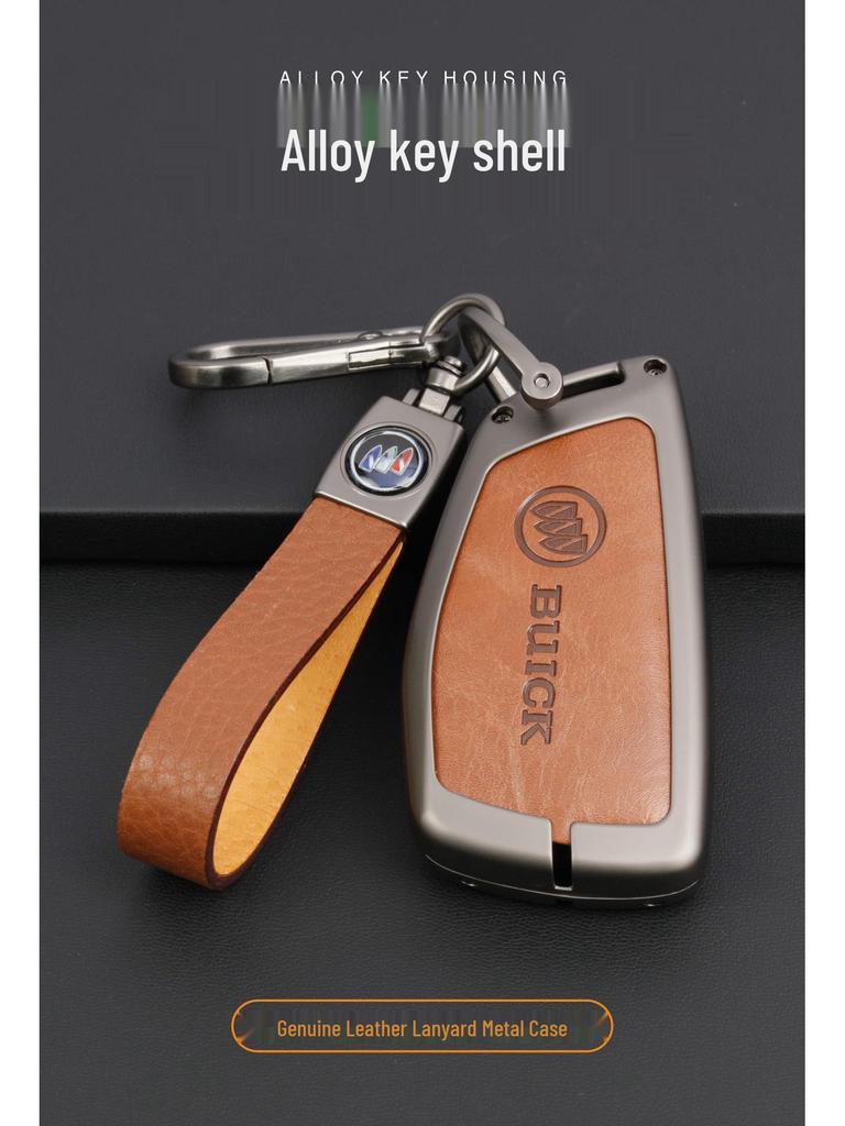 Buick Envision S/21/22 Plus Key Case: Alloy & Genuine Leather Protection