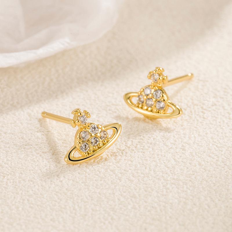 2023 Einzigartige Saturn Zirkon Mini Diamant Ohrringe – Modisch, Süß und Stilvoll