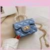 Sweet Fresh Style Pearl Chain Kids Bag 2022 Mini Cute Girl Crossbody Jelly Bag