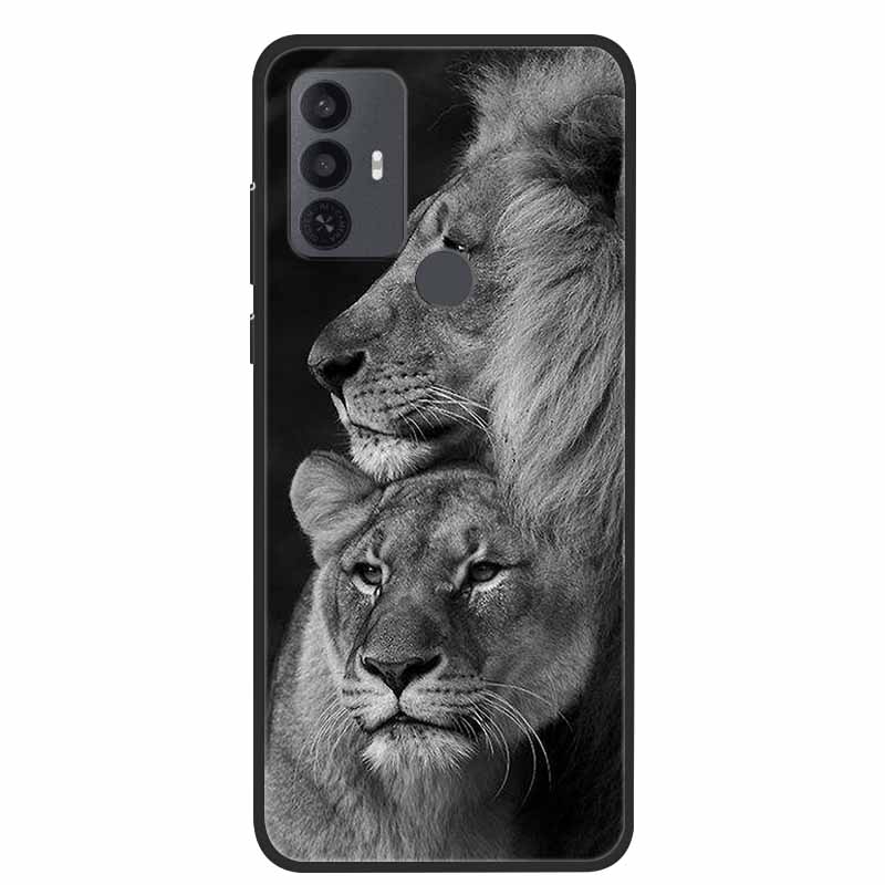 For TCL 30 SE Case Luxury Soft Silicone Protective Animals Phone Cover for TCL 305 306 Case 30SE TPU Funda for TCL30SE Cartoon