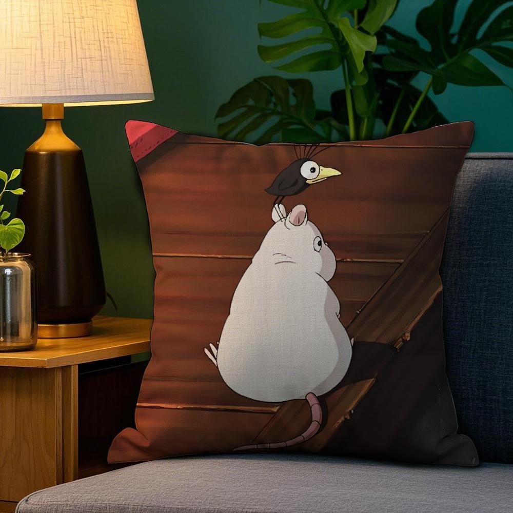 S-Spirited A-Away Pillow Case Plush Fabric Soft Double Sided Print Sofa Cushion Cover Throw Pillow Covers