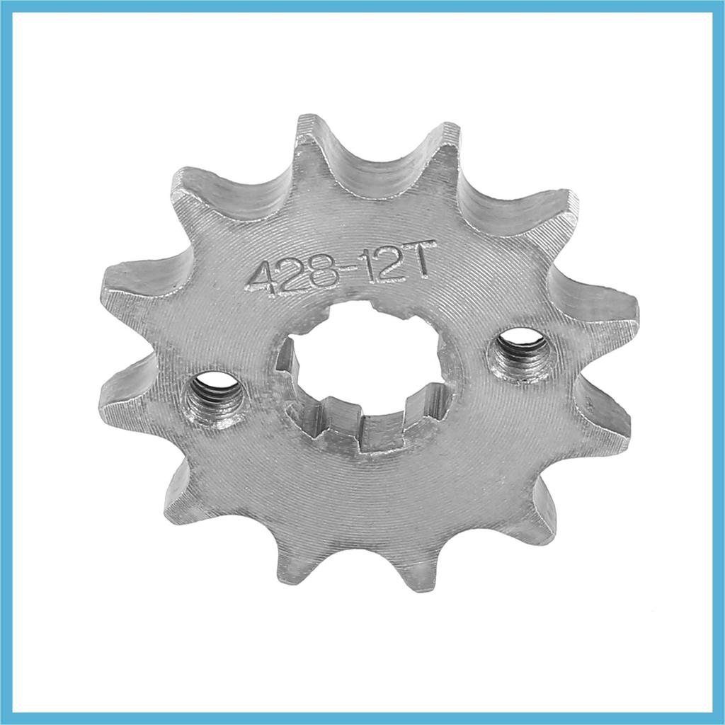 BULLSPANN Fitting Screw Metal Titanium Tone Motorcycle Sprocket Front Engine Sprocket 428 Chain 12T 17mm Replacement Parts Accessories Replacement