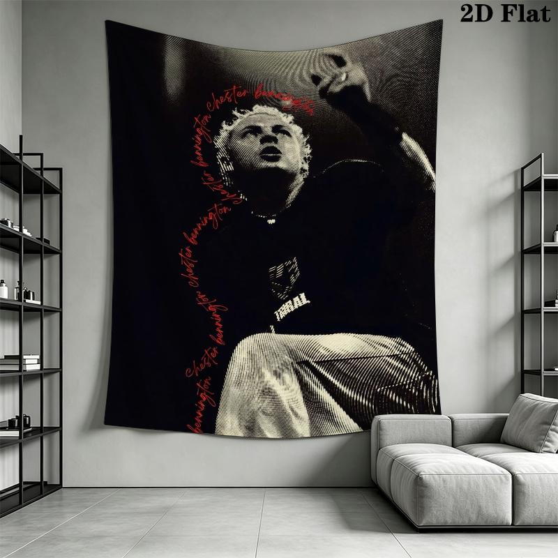 Linkin Park Wall Tapestry Aesthetic Wall Hanging Printed Fabric Blanket Decorative Tapestries for Bedroom Living Room Home Decor
