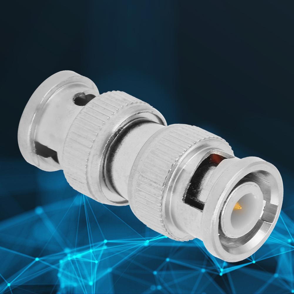 2pcs BNC Male to BNC Male M M Coaxial Connector RF Adapter for CCTV Security Camera