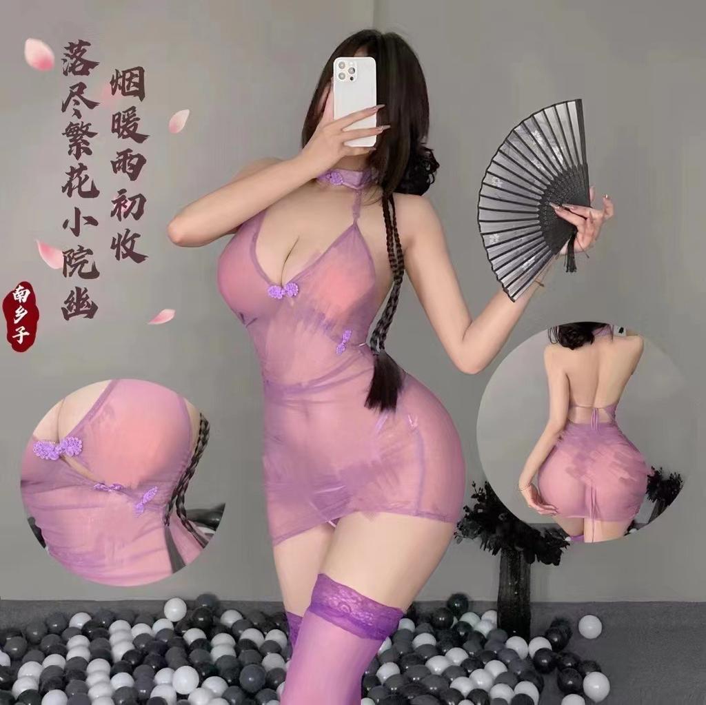 Sexy Neck Belly Pocket Hanfu Erotic Underwear Perspective Antique Straps Pure Desire Collection
