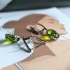 Silver Earrings with Chrysolite (60002315)