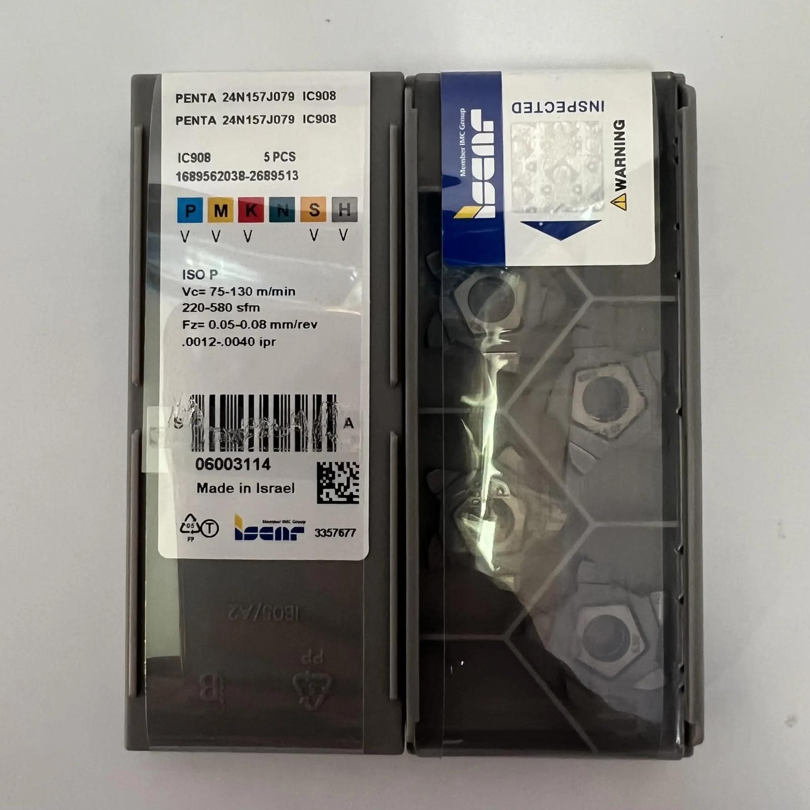 

ISCAR / PENTA 24N157J079 IC908 Industrial indexable carbide inserts 5 Pcs