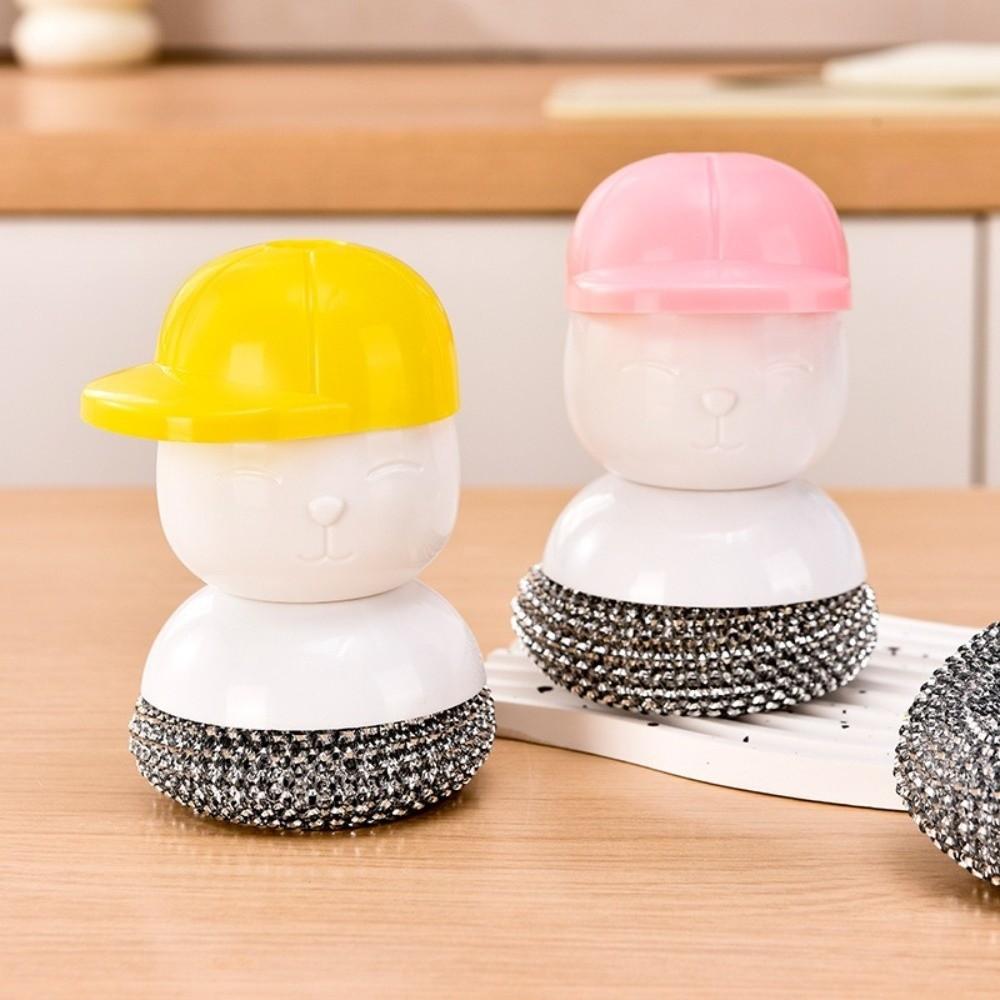 Removable Cleaning Ball Brush Cartoon Automatic Washing Brush Kitchen Cleaning Brush  Dish Washing