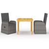 VidaXL 3-Piece Garden Dining Set Table and Patio Dining Chairs Terrace Dining Furniture Furniture 3067716