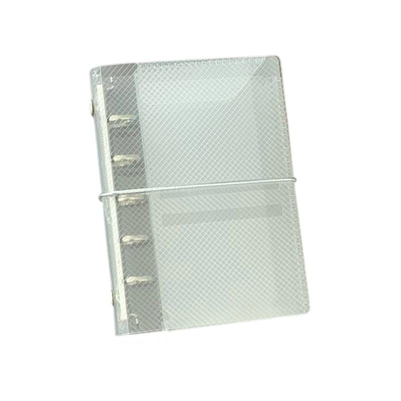 A6/A7 Clear Notebook Cover Binders Folder Three Fold Flip Binders Cover with Elastic Band for Paper Storage