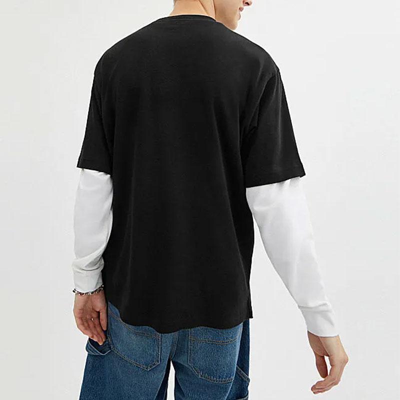 Coach Solid Color Round Neck Pullover Short Sleeve T-Shirt Men Tops Black CU383-BLK