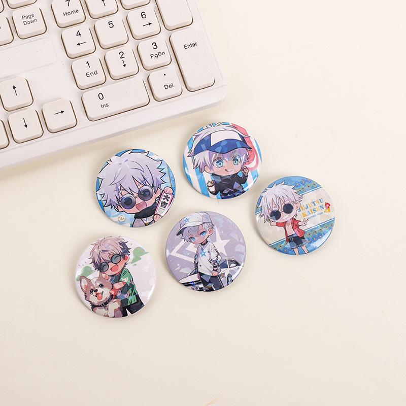 Gojo Satoru Keychain & Jujutsu Kaisen Frosted Badges