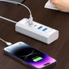 4 Port USB Charging Hub Expander With Double Type C And USB Ports For Mobile Devices And Gadgets
