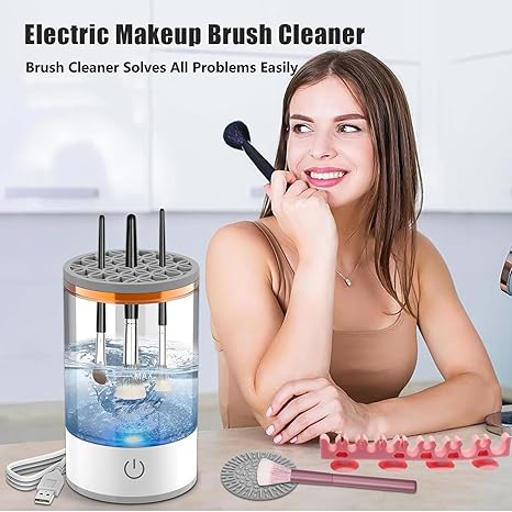 Portable Electric Makeup Brush Cleaner - USB Powered, 7000RPM, for Travel/Home/Beauty Salon Use