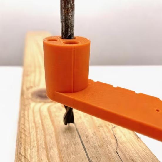 Markierwerkzeug Gezahnte Kante Rutschfestes Design Doppelte Skala Bohrführungslöcher Holzbearbeitung Messlineal DIY Holzbearbeitungszubehör