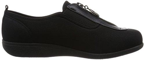 Kaiho Shugi Comfort Shoes, Center Zipper, Lightweight, Water-Repellent, KHS-L117, Black, Size 23.0cm, 3E