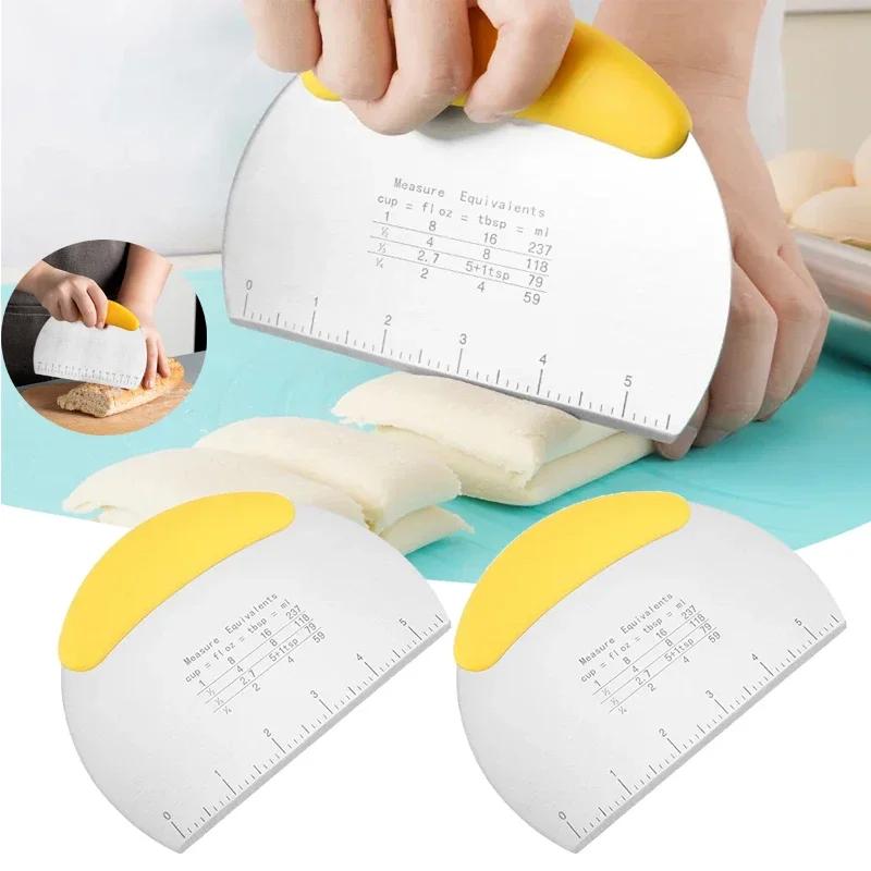 Oțel inoxidabil tort copt Scraper făină Cutter aluat lapte zahăr tăiere cuțit cremă răzuire cuțit bucătărie instrumente de copt