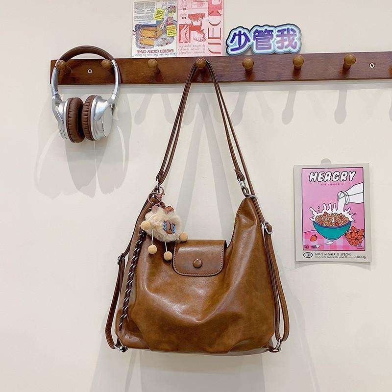 Retro Large-capacity Backpack Women's New Autumn and Winter Versatile Commuter Single Shoulder Messenger Tote Bag