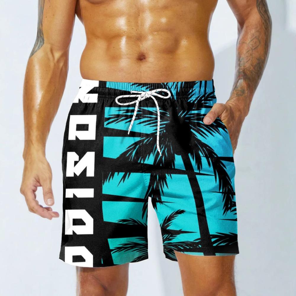 

Fashionable Comfortable Breathable Beach Shorts Men Colorful 3D Printed Board Shorts Summer Casual Holiday Short Pants Loose Surf Swim Shorts S