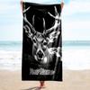 1PC Custom Name Deer Antlers Beach Towel Highly Absorbent And Sand-Resistant Towel for Swimming, Pool, Yoga, And Travel Lightweight