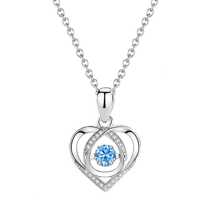 Vibrant Heart Pendant Necklace: Elegant, Shimmering, and Lively Design