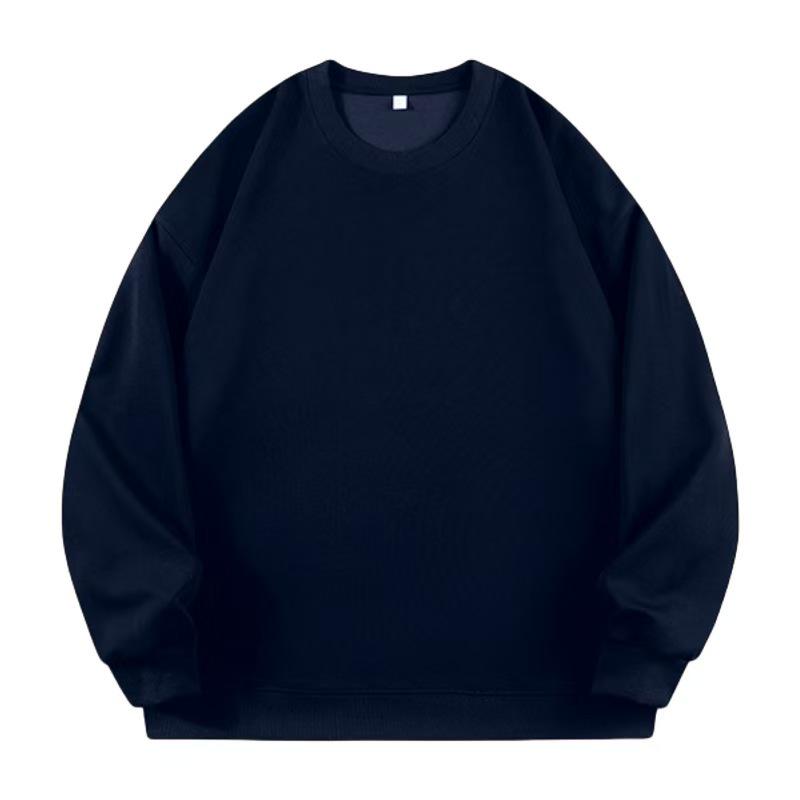 2026 Unisex Pure Cotton Sweatshirt - Casual Loose Fit, Round Neck, Long Sleeve, Spring/Autumn Fashion Bestseller