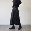 Yohji Yamamoto Pánské černé bojovnické kendo kalhoty-sukně – Rovný široký střih pro jaro a podzim