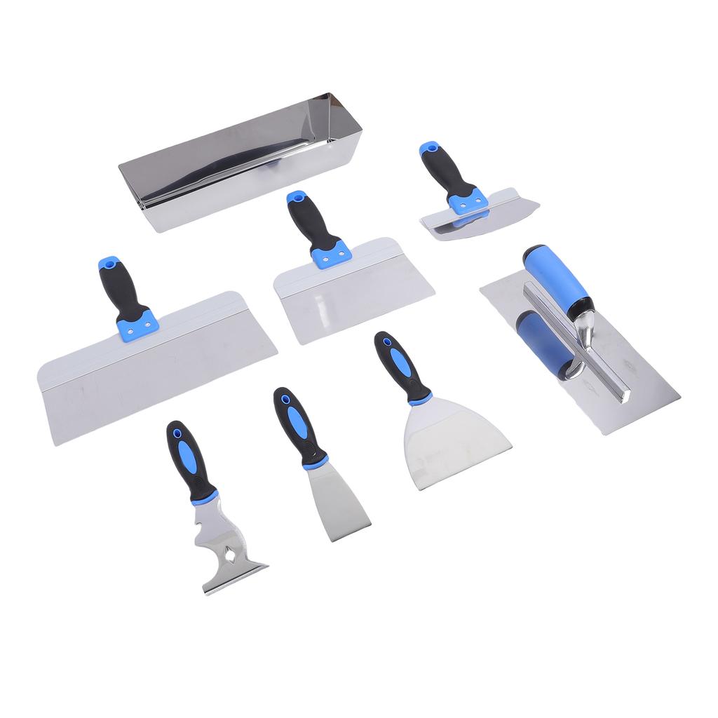 Drywall Spatula Set Stainless Steel Scraper Shovel Plastering Trowel 14 Inch Mud Pan for Wall Taping Spreading Painting
