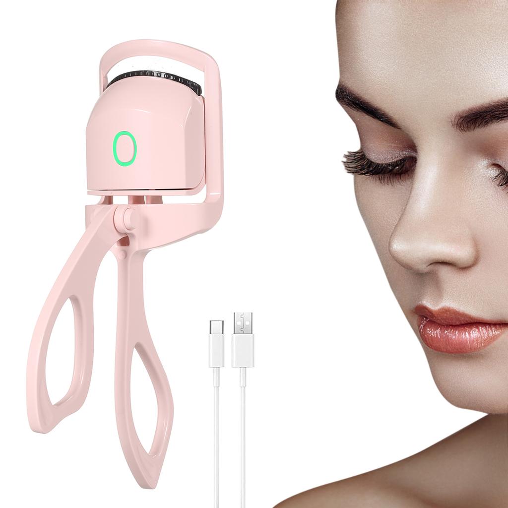 USB Rechargeable Electric Eyelash Curler Heated Eyelash Curler with 2 Temperature Modes Adjustable