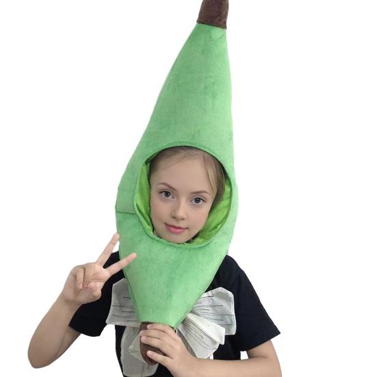 Foto clona Jasné barevné tvar ovoce jídlo Měkká plyšová pokrývka hlavy Otvor pro obličej Kostým internetové celebrity Párty rekvizita