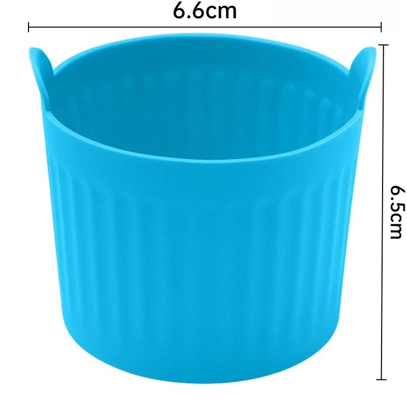 4/6Pcs Air Fryer Egg Poacher Cups Silicone Egg Cooker Mold Custard Tart Desserts Cake Baking Tools Muffin Cases Kitchen Supplies