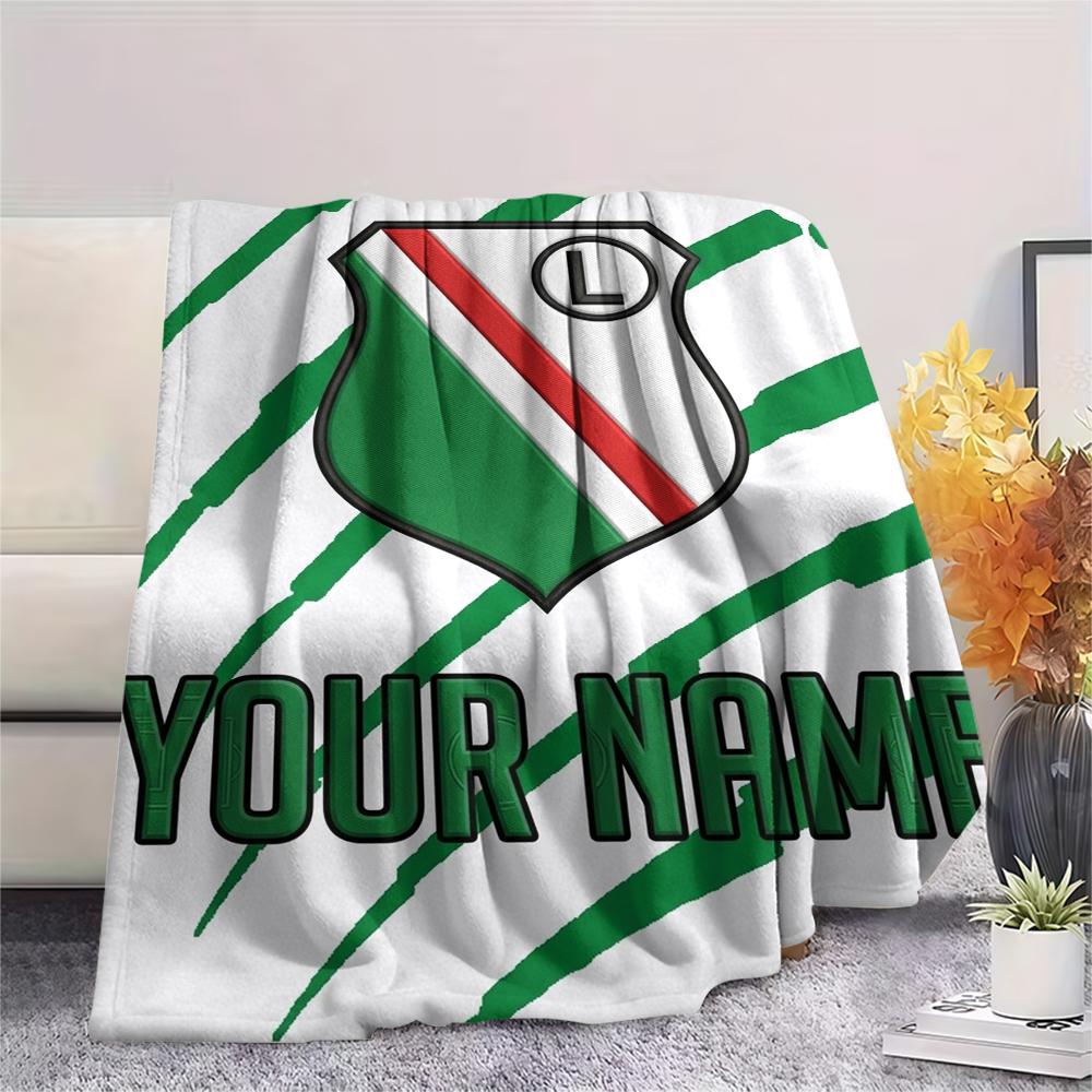 1 Adet Özel İsimli Legia Warszawa Desenli Flanel Battaniye Her Mevsime Uygun Ev Dekorasyonu İçin Sıcaklık ve Konfor Hediyeler Tatil Hediyesi