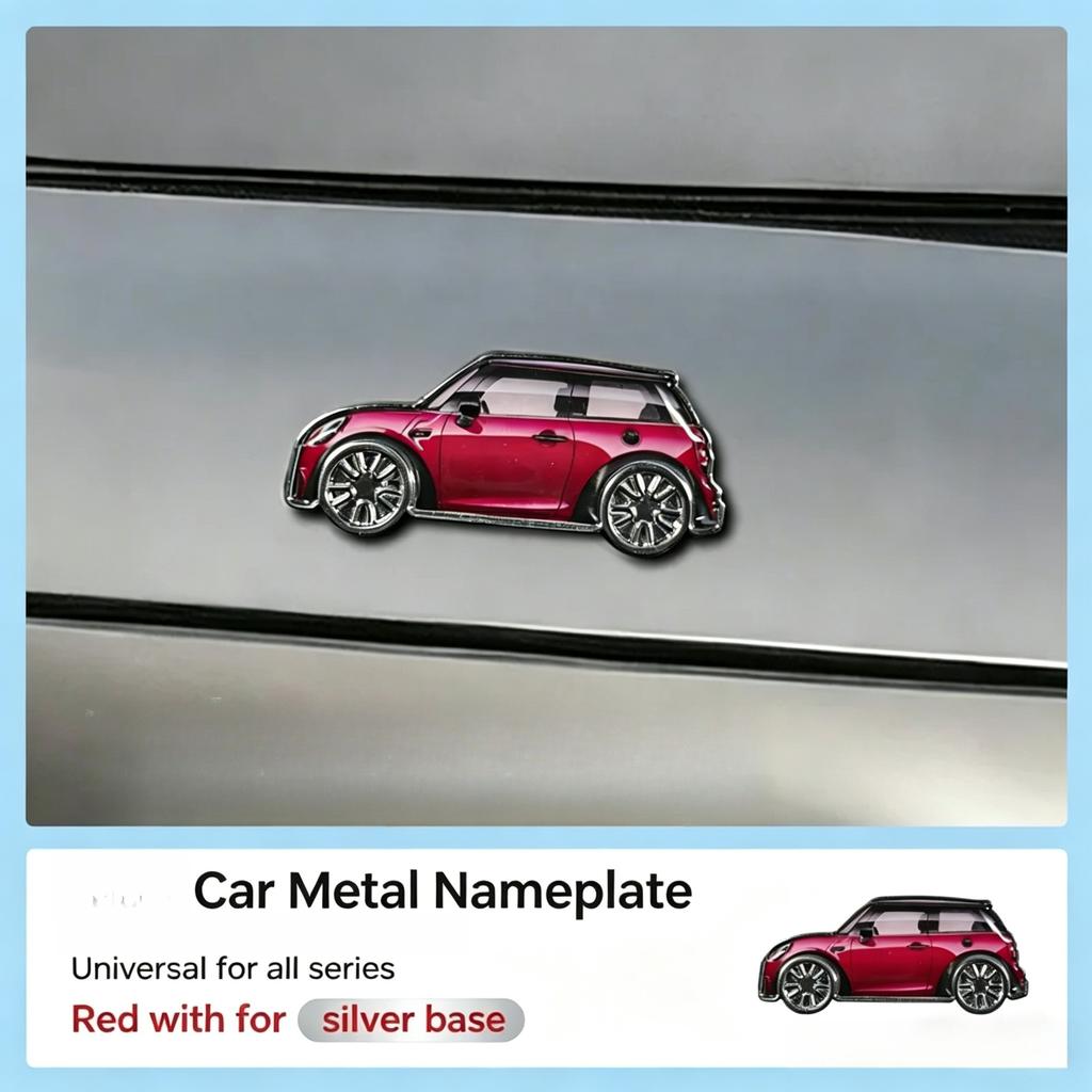 For MINI Cooper Metal Car Badge 3D Shaped Emblem Decal Universal for All MINI Models Waterproof Exterior Decoration