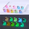 100PCS Luminous Mini Ducks Moss Microlandscape Miniature Duck Figurines Fairy Garden Accessories Home Decor Glow in The Dark