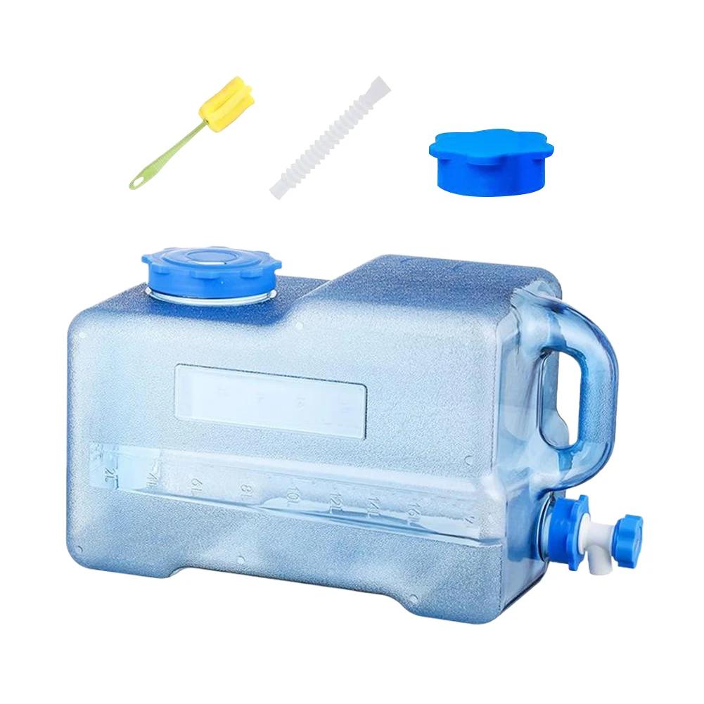 15/18/19/20/22/24/25L Car Water Bucket Large Capacity Drinking Water Bucket with Faucet Portable Car Water Bucket Driving Pure