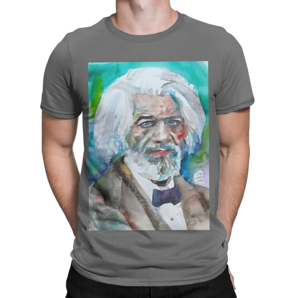Frederick Douglass Watercolor Portrait Funny 100 Cotton Tshirt Frederick Douglass Tops Tees For Unisex